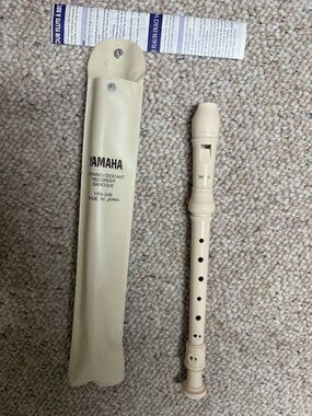Yamaha Cream Soprano Recorder with Matching Sleeve